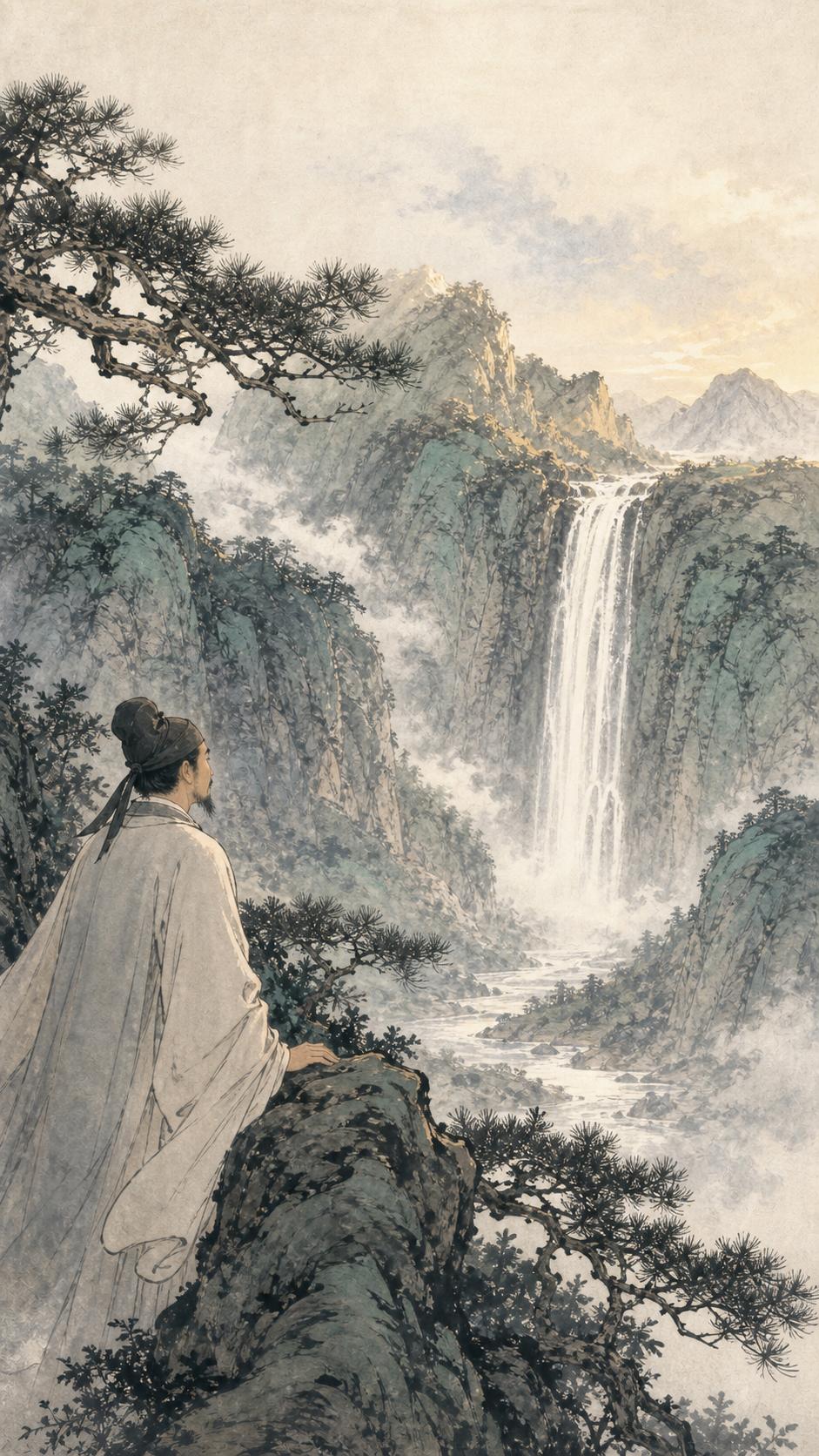 《望庐山瀑布》镜头 2